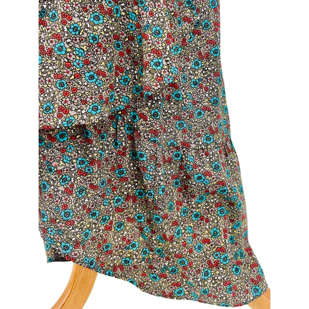 VTG Billabong Floral Strappy Back Maxi Dress | Coastal Boho Cottagecore Grunge L - Picture 12 of 16